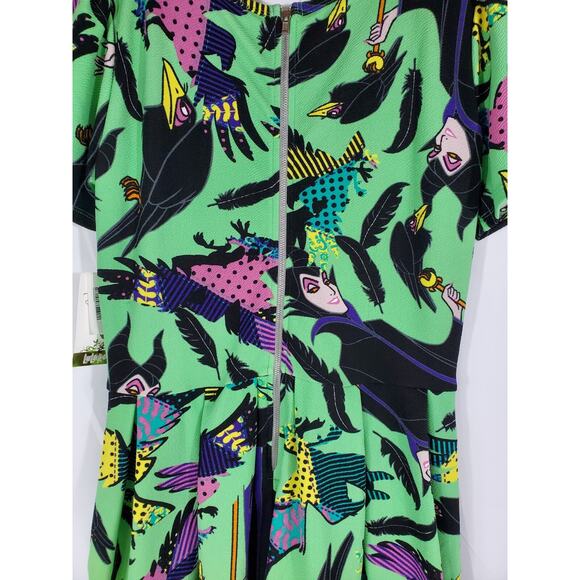 LuLaRoe Disney Collection Amelia Dress Maleficent Sleeping Beauty Size L NEW - Picture 6 of 12